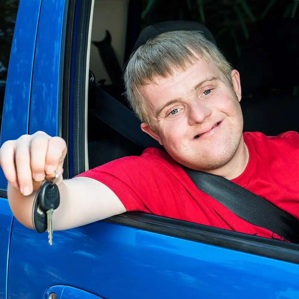 Young Driver with Downs Syndrome -Driving Lessons for People with Mental Impairments - Gold Coast