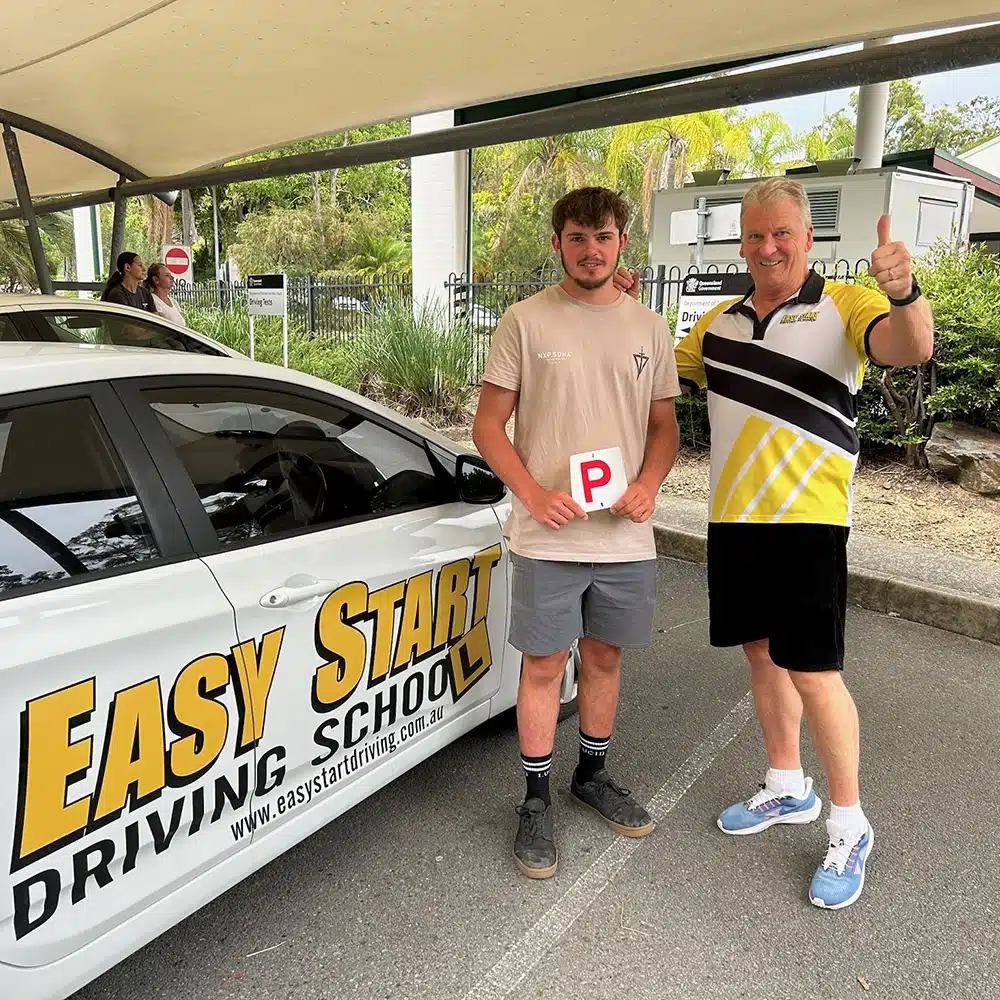P Plater passes his Driving Test with his Easy Start Driving School Driving Instructor on the Gold Coast